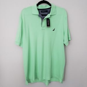 NWT green cotton polo nautica